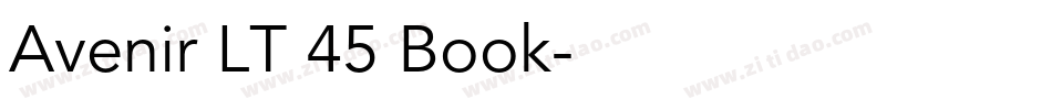 Avenir LT 45 Book字体转换